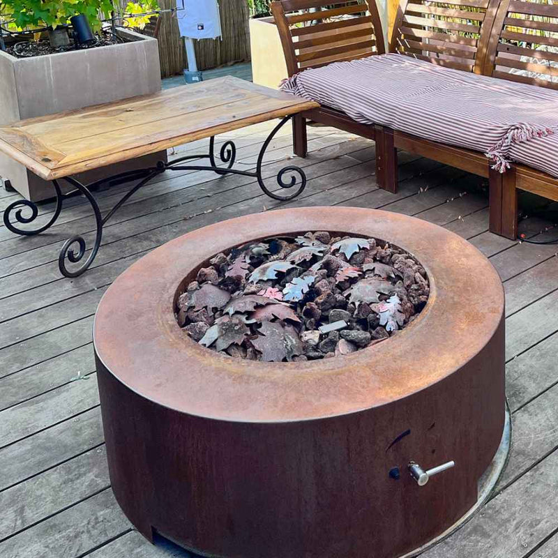 Brightstar Fires Saturn Gas Fire Pit in Corten Steel – FirePit.co.uk