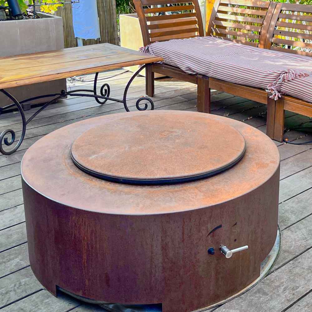 Brightstar Fires Saturn Gas Fire Pit in Corten Steel – FirePit.co.uk