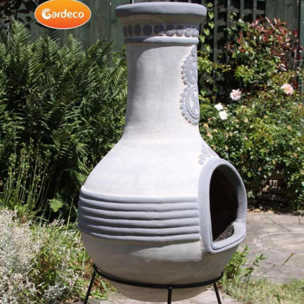 Gardeco Azteca XL Grey Clay Chimenea