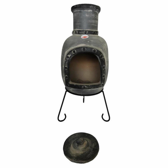 Gardeco Ropa Medium Clay Chimenea Grey