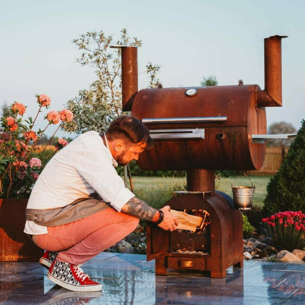 Smoky Beast Corten Steel BBQ Smoker